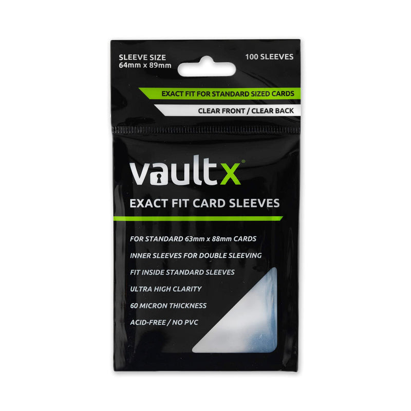 Vault X Exact Fit Trading Card Sleeves - High Clarity Perfect Fit Inner Sleeves for TCG (100 Pack) - BeesActive Australia