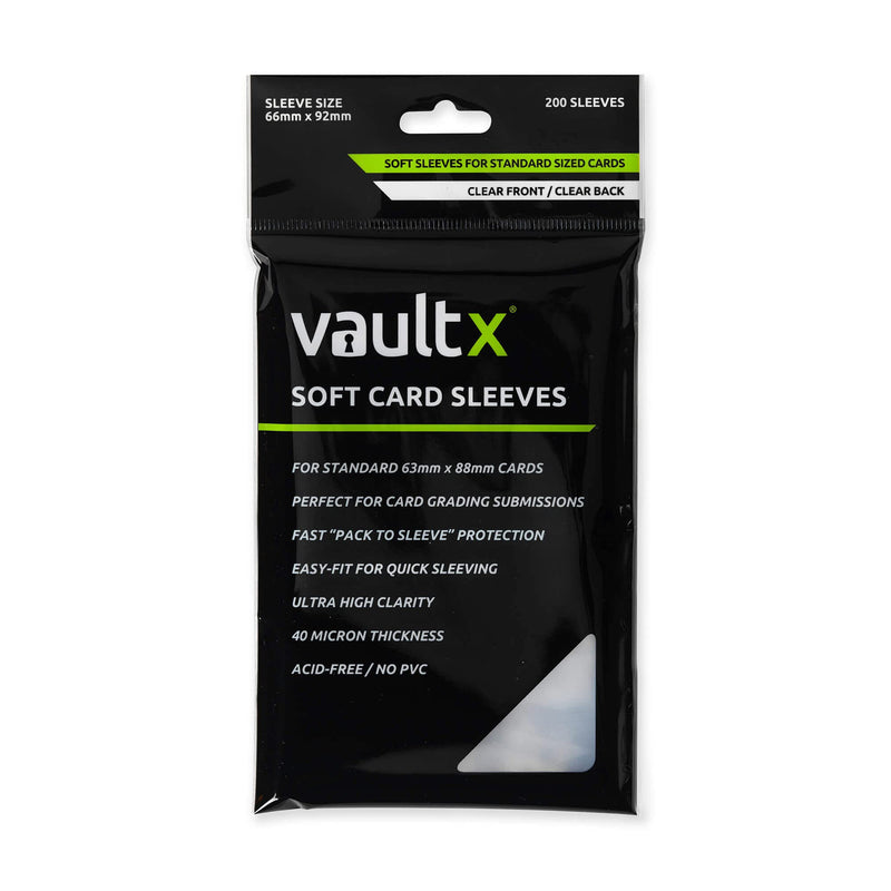Vault X Soft Trading Card Sleeves - 40 Micron High Clarity Penny Sleeves for TCG (200 Pack) 200 Pack - BeesActive Australia