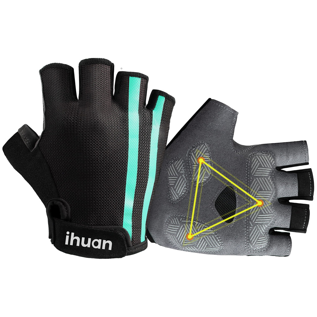 ihuan Fashion Workout Gloves for Men Women Weightlifting, Exercise, Training, Fitness, Weighted, Weight Lifting, Pull ups, Gym Working Out, Rowing, Grip Pads Glove blue Small - BeesActive Australia