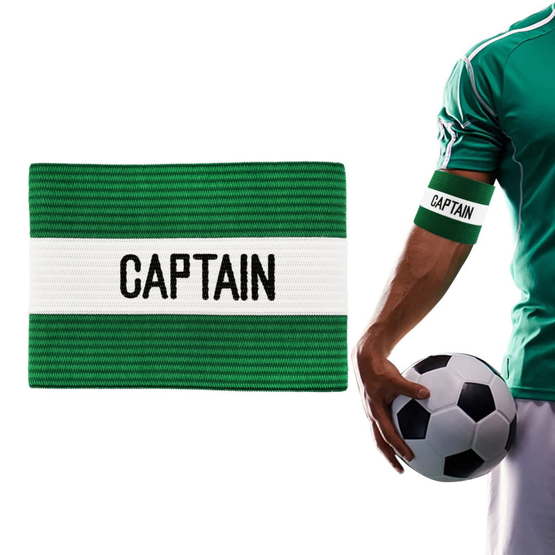Mezeic Unisex Captain's Armband for Soccer Training, Adults & Youths Elastic Arm Band Captain Armbands Team Sports Accessories Green - BeesActive Australia