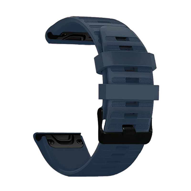 AISPORTS Compatible for Garmin Fenix 5 Plus Band Silicone, 22mm Quick Fit Watch Band Wristband Replacement Band for Garmin Fenix 7/6/6 Pro/5/5 Plus/Forerunner 935/945/Epix Gen 2/Instinct 2/Quatix 5/6 Dark Blue - BeesActive Australia