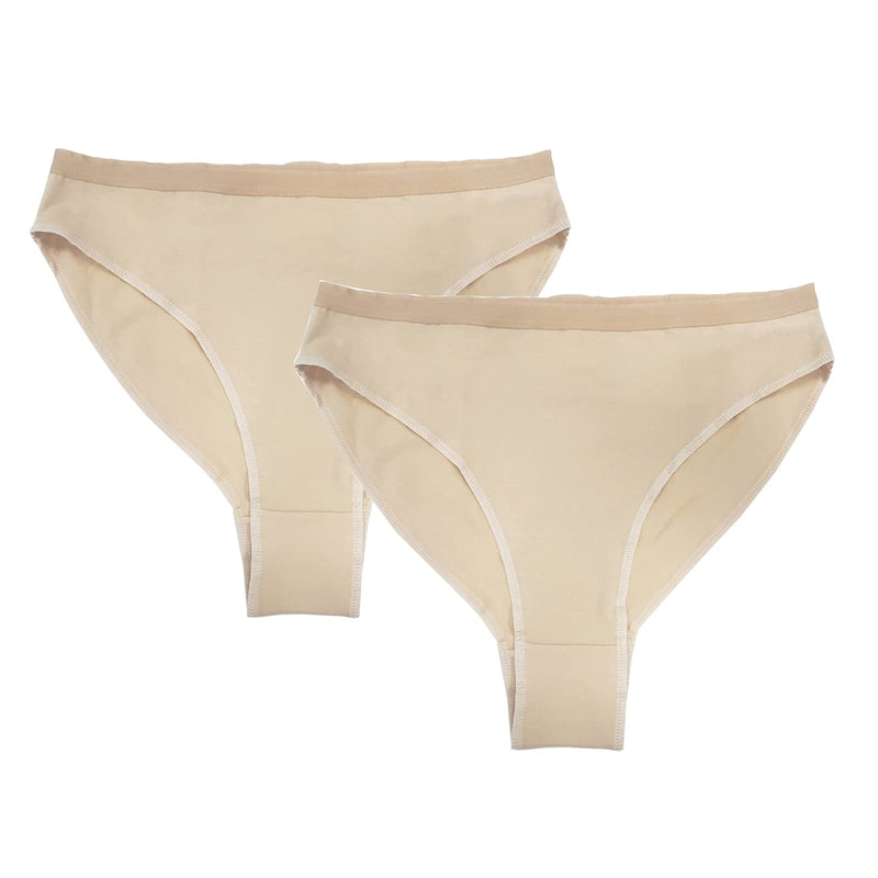 TAIKMD 2pcs Women Ballet Dance Briefs Gymnastics Performance Dancer Bikini Panty Ballerina Bottoms Underwear Nude 2 Pieces Medium - BeesActive Australia