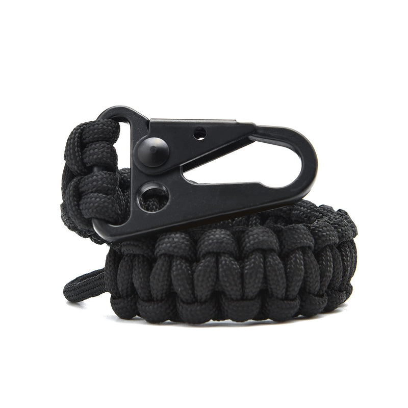Paracord Keychain,Cobra Weave 550 Paracord,7.7 Inch Woven, 10 Feet Unraveled,Every Day Carry Black - BeesActive Australia