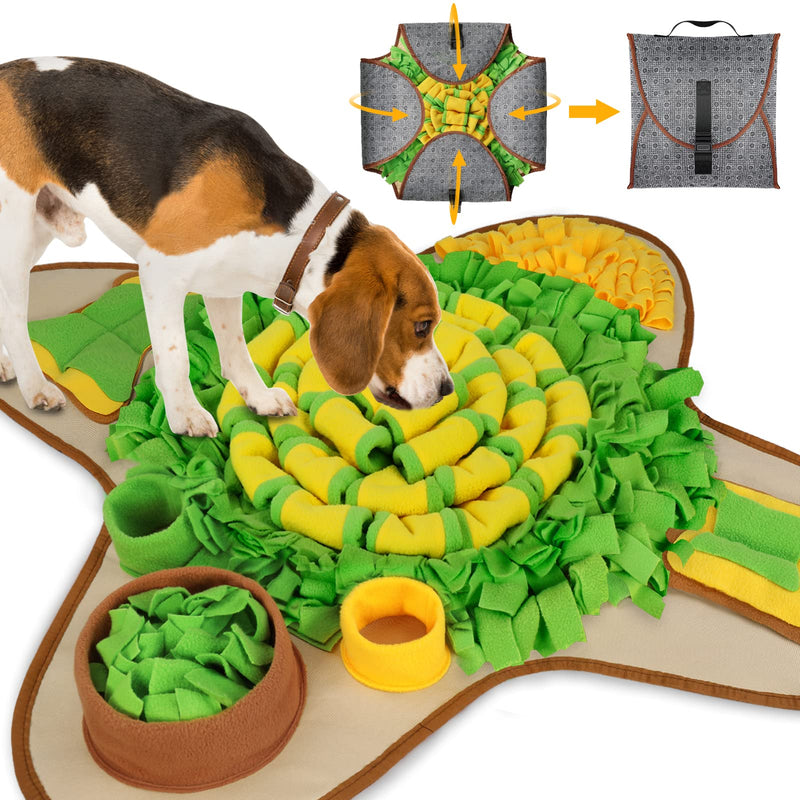 Snuffle Mat for Large Dogs, Interactive Sniff Feeding Training Mat for Puppy Slow Feeder Play Activity Game for Boredom and Stress Relief for Outdoor Indoor Small Medium Breed Pet - BeesActive Australia
