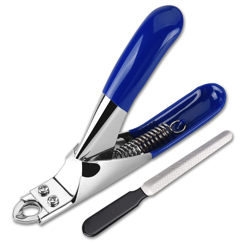 ATO-DJCX Dog Cat Nail Clippers, Professional Pet Claw Trimmer, Free Nail File, Stainless Steel Razor Sharp Blade Dog Toes Cutter Grooming Tools for Small Medium Large Animal Pets Blue - BeesActive Australia