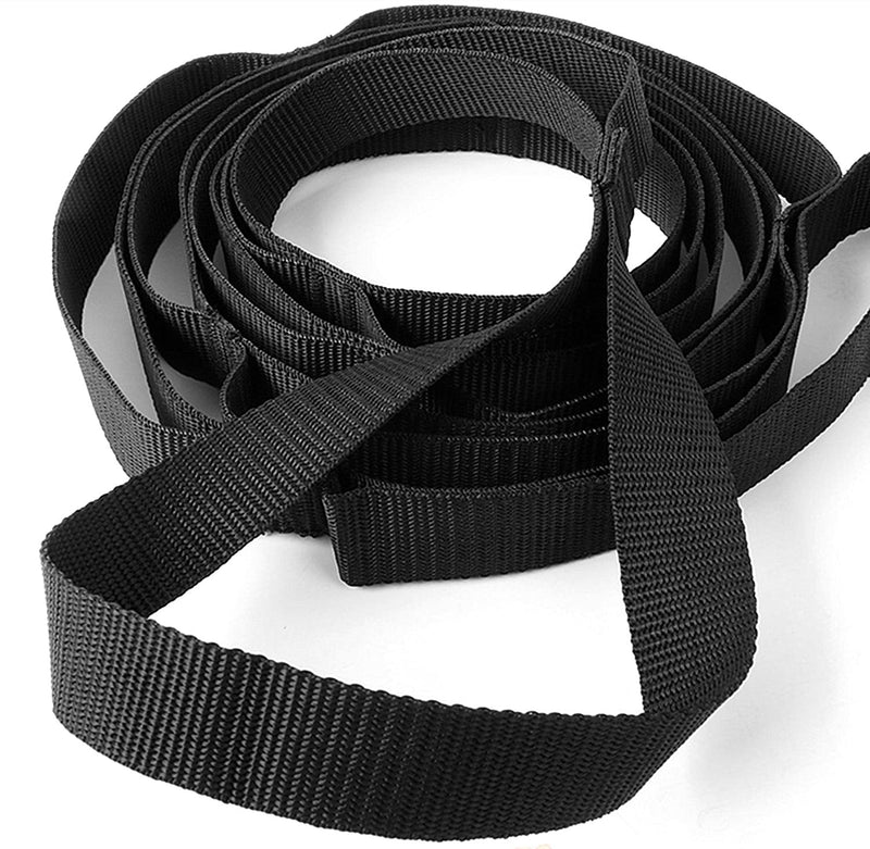 Scotamalone Yoga Strap Stretching Strap Physical Therapy Equipment Stretch Band Rehab Multi-Loop Strap Nonelastic Exercise Strap with Exercise Book for Pilates, Dance and Gymnastics - BeesActive Australia