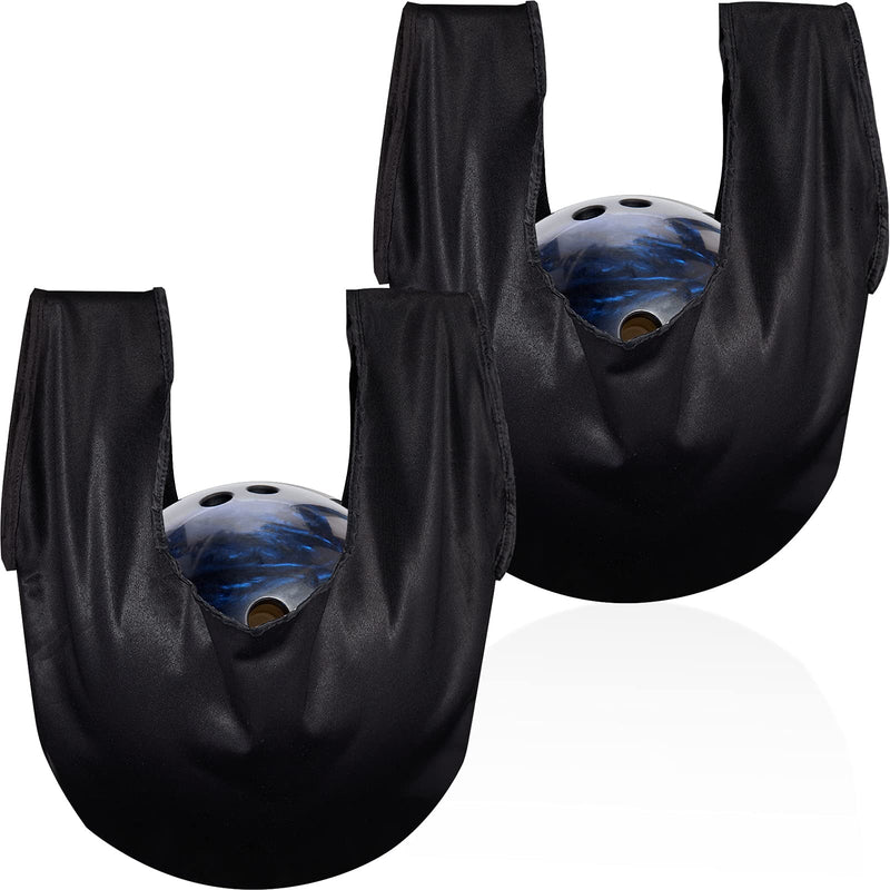 Zhanmai 2 Pack Bowling See Saws Washable Bowling Ball Polisher Bags Bowling Ball Cleaner Holder Bags Black Bowling Cleaner Towels for Bowling Ball Cleaning - BeesActive Australia