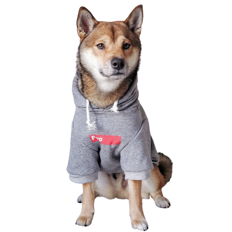 ChoChoCho Pup Dog Hoodie Pet Clothing Cat Hoodies Stylish Streetwear Sweatshirt Gray Tracksuits Outfit for Dog Cat Puppy Small Medium Large 3XL (Chest: 23.6''-28'' / Suggest: 31-50 lbs) - BeesActive Australia