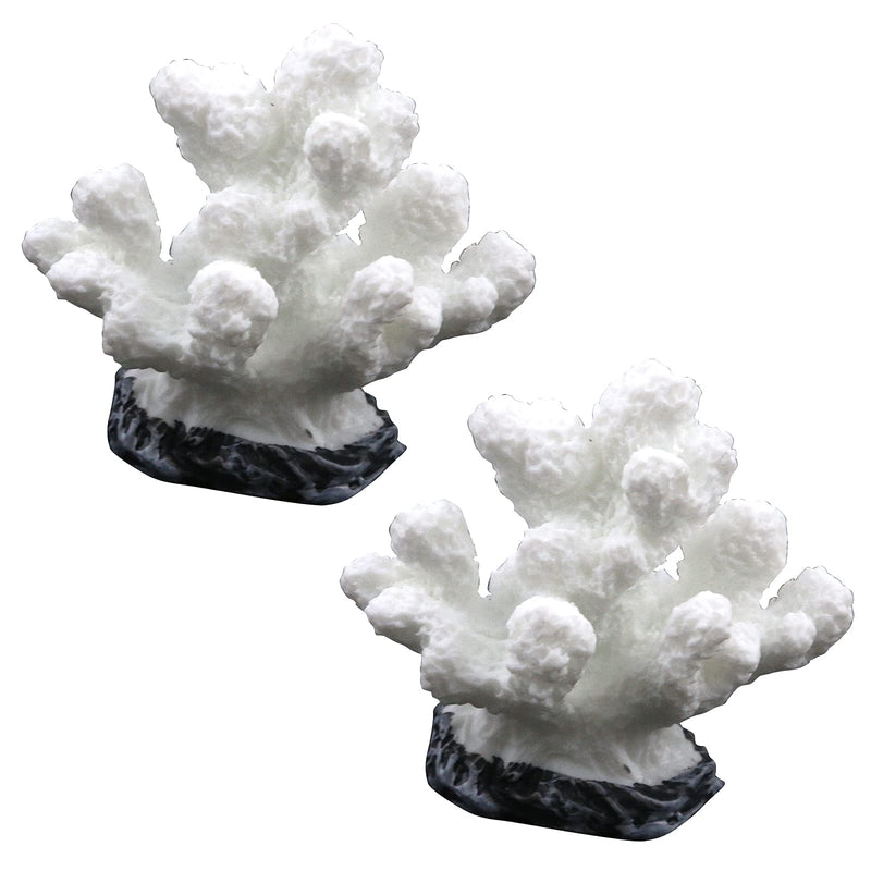 Semetall Artificial Sea Coral Plants Decorations for Fish Tank and Aquarium White - BeesActive Australia