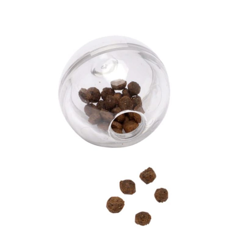 ROICO Interactive Treat-Dispensing Puzzled Dog Toy Ball, Mentally Stimulating Pet Toys, Tug of War, Sensory Stimulation, Small (Transparent) Transparent - BeesActive Australia