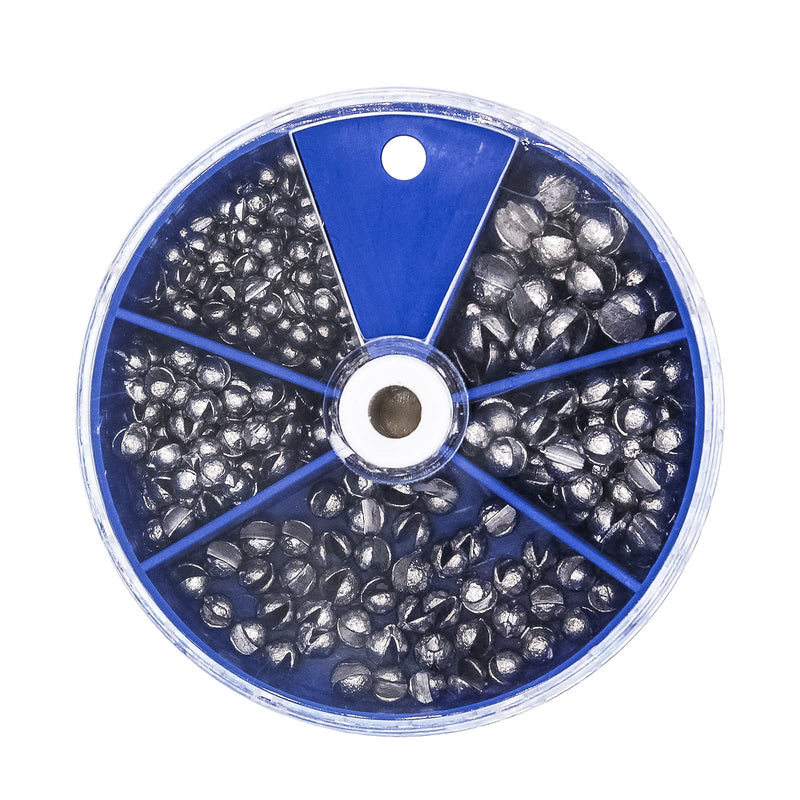 FREGITO 205pcs Weight Sinkers 5 Sizes Lead Weights Round Split Shot Sinker Removable Fishing Weights Sinkers 205pcs-blue Box - BeesActive Australia