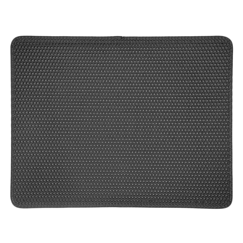 JIA.L Cat Litter Mat Kitty Litter Trapping Mat Honeycomb Mats Waterproof Double Layer Anti Tracking Kitty Mats Catcher Litter Tray Box Rug Carpet 19.7'' x 15.7'' black - BeesActive Australia