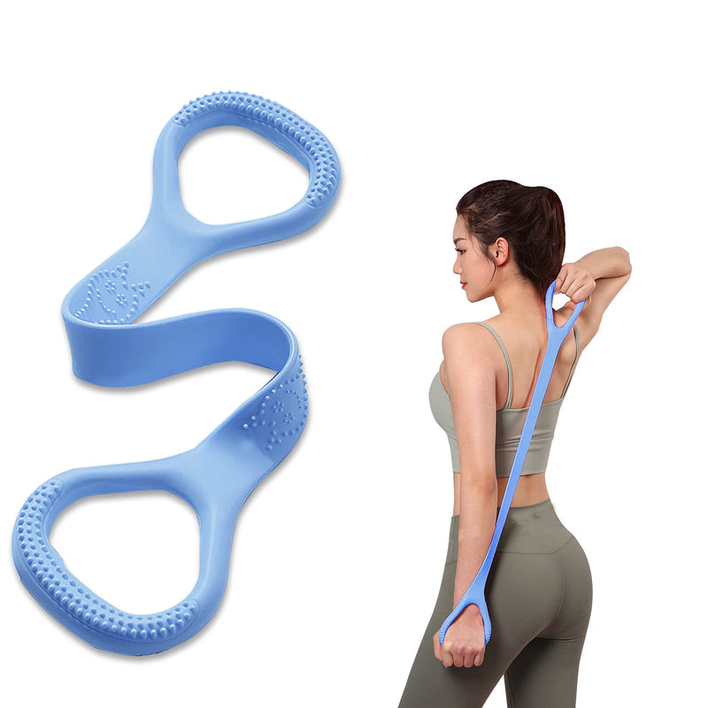 Figure 8 Fitness Resistance Band, Arm|Back Training Elastic Ropes - Pure Barre Workout Chest Arm and Shoulder Stretch Bands Exercise Equipment for Physical Therapy,Yoga,Pilates,Stretching Blue - BeesActive Australia