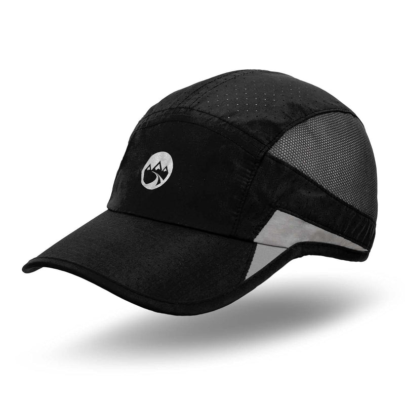 Performance Running Hat | Moisture Wicking and Reflective Run Hat | Multiple Colors Black - BeesActive Australia