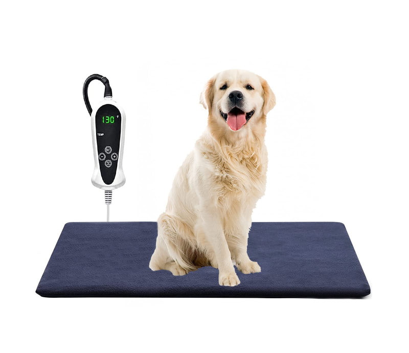 Pet Heating Pad for Dogs Cat Heating Pad with Timer,Temperature Adjustable Electric Heated Cat Dog Bed Waterproof Heated Pet Bed Mat Cat Warming Pad M:22Wx18L - BeesActive Australia
