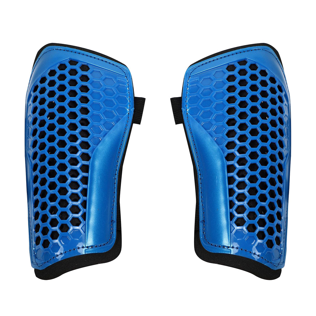 Alephnull Adjustable Shin Guards Impact Resistant Shin Pads for Children and Adults 1 Pair Blue Medium - BeesActive Australia