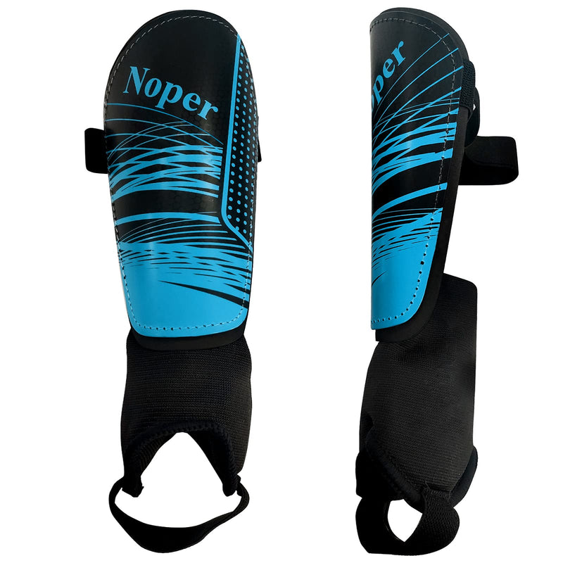 Soccer Shin Guards for Kids Youth, Shin Guard and Shin Guard Sleeves for Boys and Girls for Football Games EVA Cushion Protection Reduce Shocks and Injuries C-Blue03+Black03 Large - BeesActive Australia