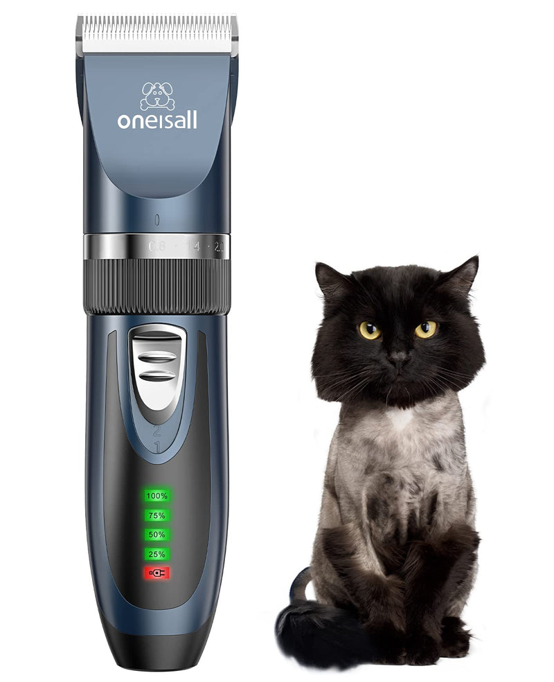 oneisall Cat Grooming Clippers for Matted Hair, 2-Speed Cat Grooming Kit Cordless Low Noise Pet Hair Clipper Trimmer for Dogs Cats Animals (Blue) Blue - BeesActive Australia