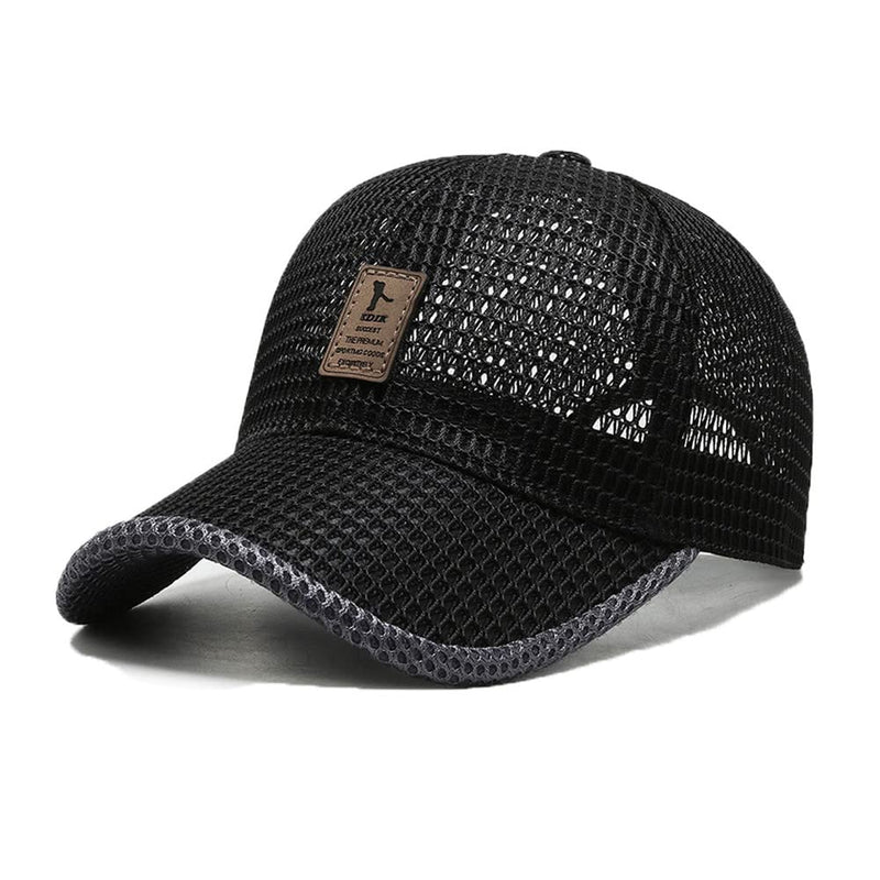 FASHIXD Summer Mesh Baseball Cap for Men Women Trucker Mesh Hat Baseball Hats Outdoor Sports Running hat 1-black - BeesActive Australia