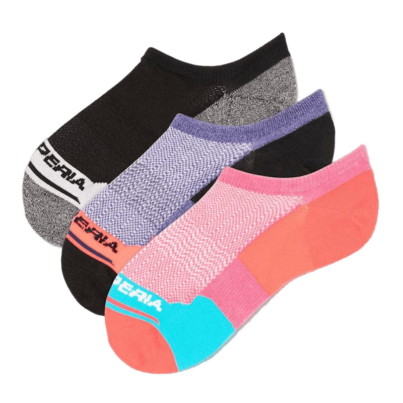 thorlos unisex-adult Thorlos Green Experia No Show Sock Liners Medium Black/Purple/Pink (3 Pair) - BeesActive Australia