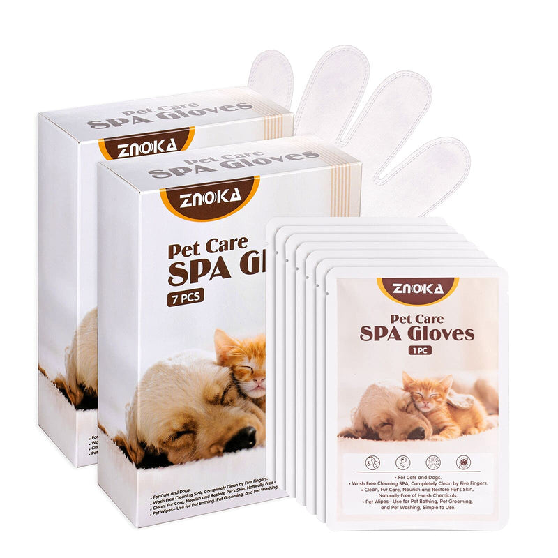 ZNOKA Pet Grooming Glove - Gentle Deshedding Brush Glove - Efficient Pet Hair Remover Mitt - Enhanced Five Finger Design - Perfect for Dog & Cat with Long & Short Fur 14pcs/2-Pack - BeesActive Australia