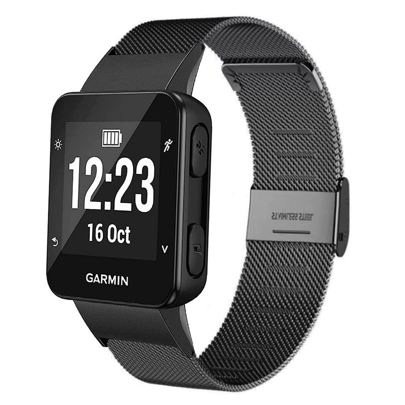 ViCRiOR Band Compatible with Garmin Forerunner 35, Mesh Woven Stainless Steel Replacement Bracelet Bands Strap Wrist Band for Garmin Forerunner 35, Black - BeesActive Australia