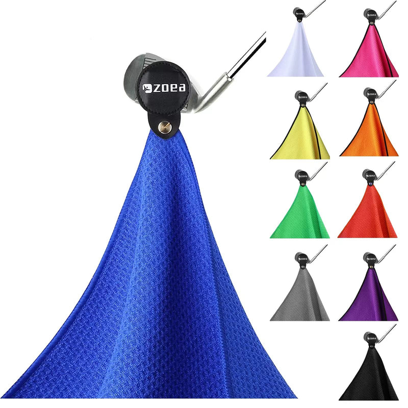 ZOEA Magnetic Towel, Magnetic Clip for Golf Towel, Microfiber Fabric Waffle Pattern Towels Industrial Strength Magnet for Strong Hold to Golf Carts or Clubs (1, Blue) 1 - BeesActive Australia