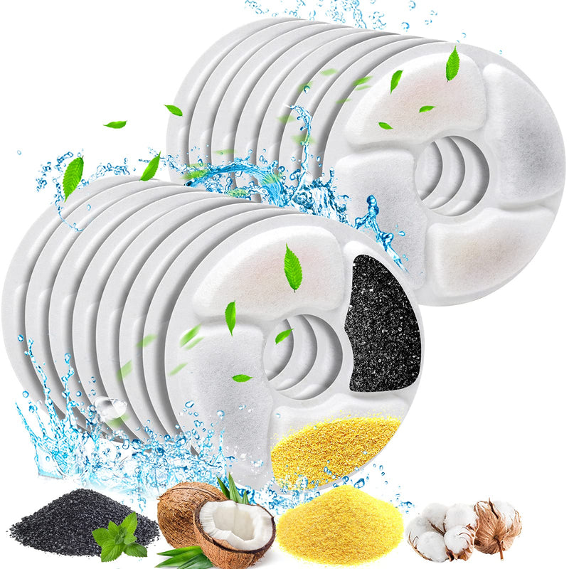 Cat Water Fountain Filters, Pet Fountain Filters Round-16Pcs - BeesActive Australia