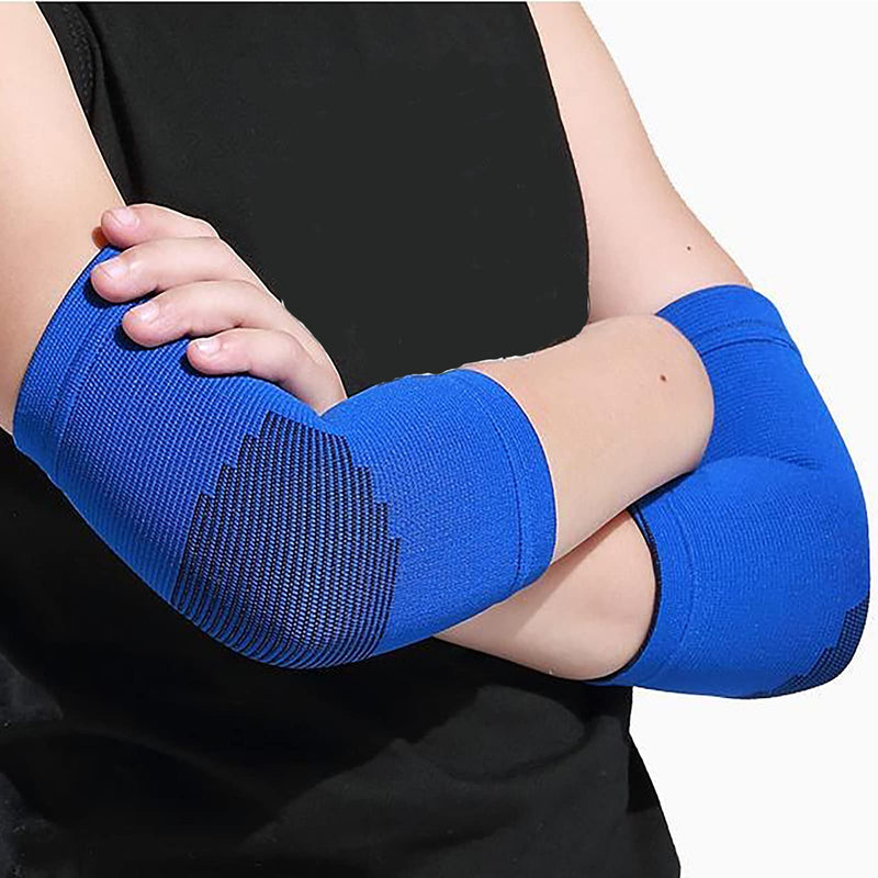 Xingbo Kids Arm Guard,Compression Elbow Pads,Children Elbow Sleeves,Elbow Protection for Cycling Sports Basketball Volleyball(1 PAIR) (Blue) Blue - BeesActive Australia