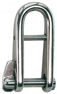 MarineNow 316 Stainless Steel Captive Key Pin Halyard D-Shackle with Bar Choose Size and Quantity 05 mm (3/16") 01-pack - BeesActive Australia