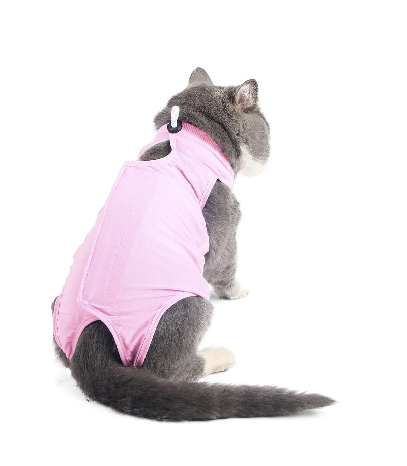 AixyZzz Professional Cat Recovery Suit for Abdominal Wounds Cotton Breathable Onesie for Cats After Surgery Clothes Kitten Spay Recovery Suit Female Cats Dogs Medium Pink - BeesActive Australia