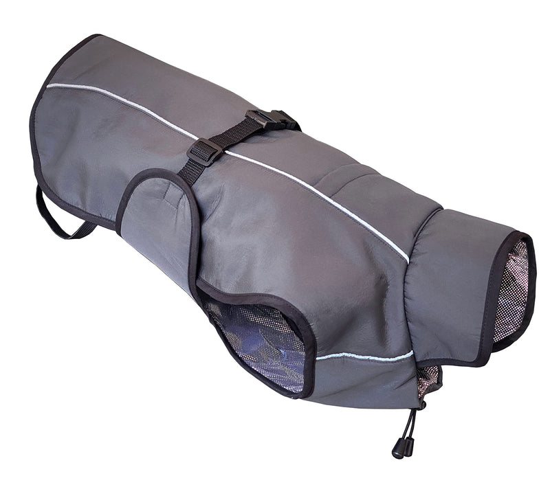 LUCOLOVE Dog Winter Coat - Waterproof Heat-Reflective Insulated Vest, Snow Jacket, Quick Adjust Fit, Warm and Cozy Cold Weather and Rain Wear for Small to Large Breeds X-Large Dark Gray - BeesActive Australia
