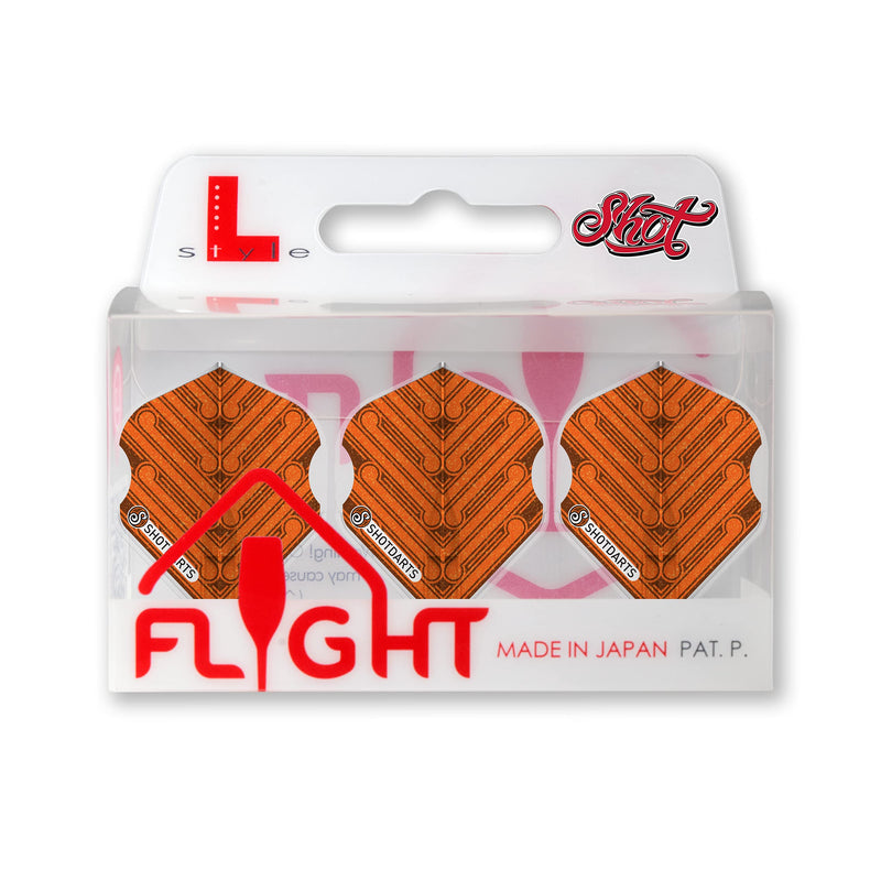 Shot! L-Style EZ L1 Standard Shape Manu Orange Dart Flight Set - BeesActive Australia