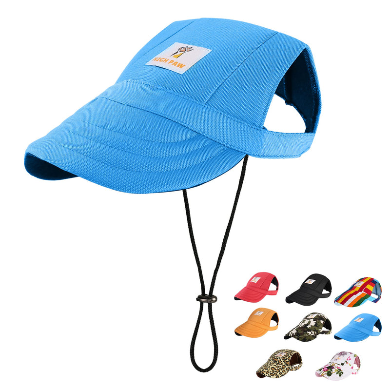 HIGH PAW Dog Hat Dog Sun Hat Dog Baseball Cap Dog Trucker Hat Dog Hats for Small Medium Large Dogs with Ear Holes Adjustable Drawstring Breathable Waterproof Design UV Protection Outdoor All Season Blue - BeesActive Australia