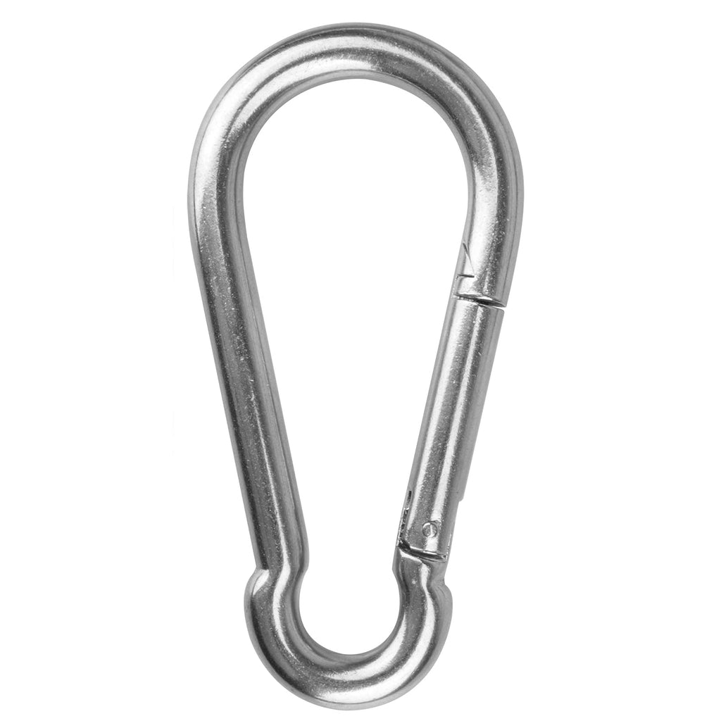 2 Pcs 6-1/8 inches Carabiners Hook, 304 Stainless Steel Heavy Duty Outdoor Snap Clip, Large Spring Hook Connector for Hammocks, Punching Bags, Swing Chairs, Home Gym, Max Load 1100 lb - BeesActive Australia