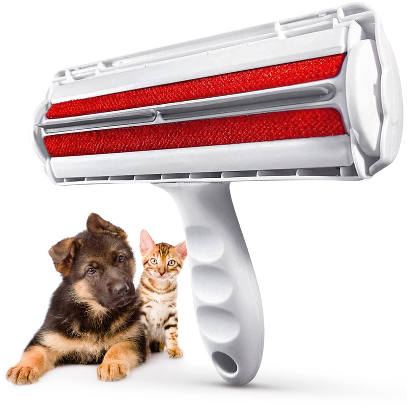 Pet Hair Remover – Reusable Lint Roller for Pet Hair – Easy to Use & Effective Lint Remover for Pet Hair – Static Pet Hair Roller Attracts Hair Like a Magnet – Cat Hair Remover & Dog Hair Remover Red - BeesActive Australia