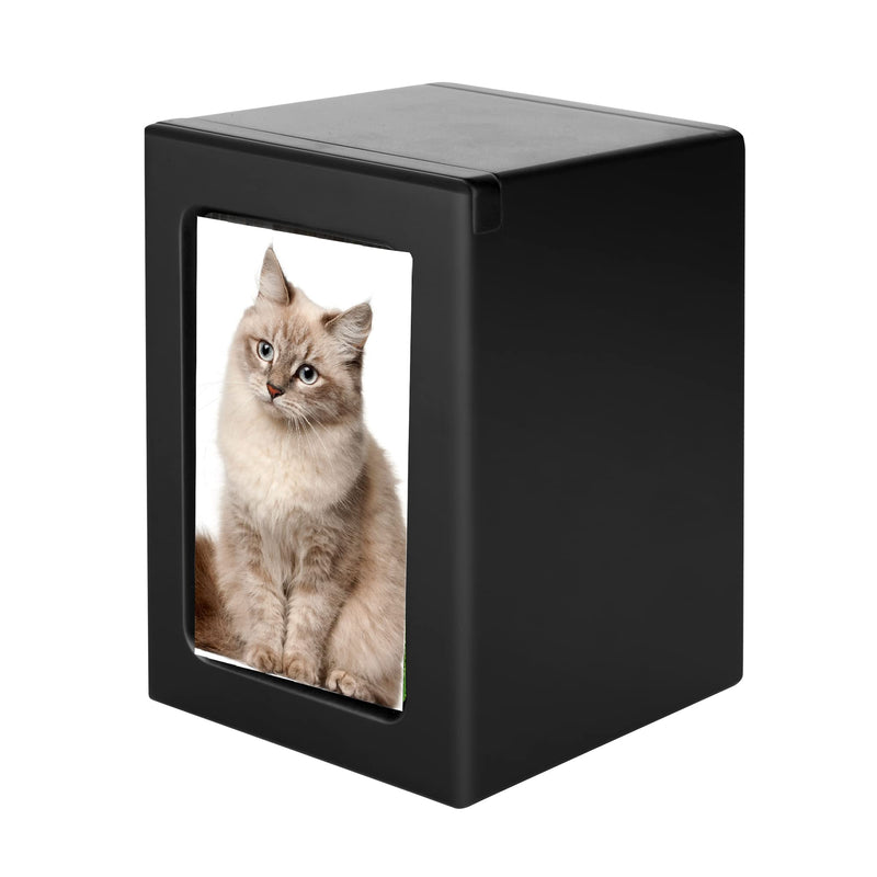 NEWDREAM:pet Cremation Box with Photo Frame,Dog urns for Ashes,pet Urns, Dog Cremation Box for Ashes, Pet Ashes Photo Box,Ash Box for Cat or Dog, Wood Keepsake Memorial Urns. (Black) black S - BeesActive Australia