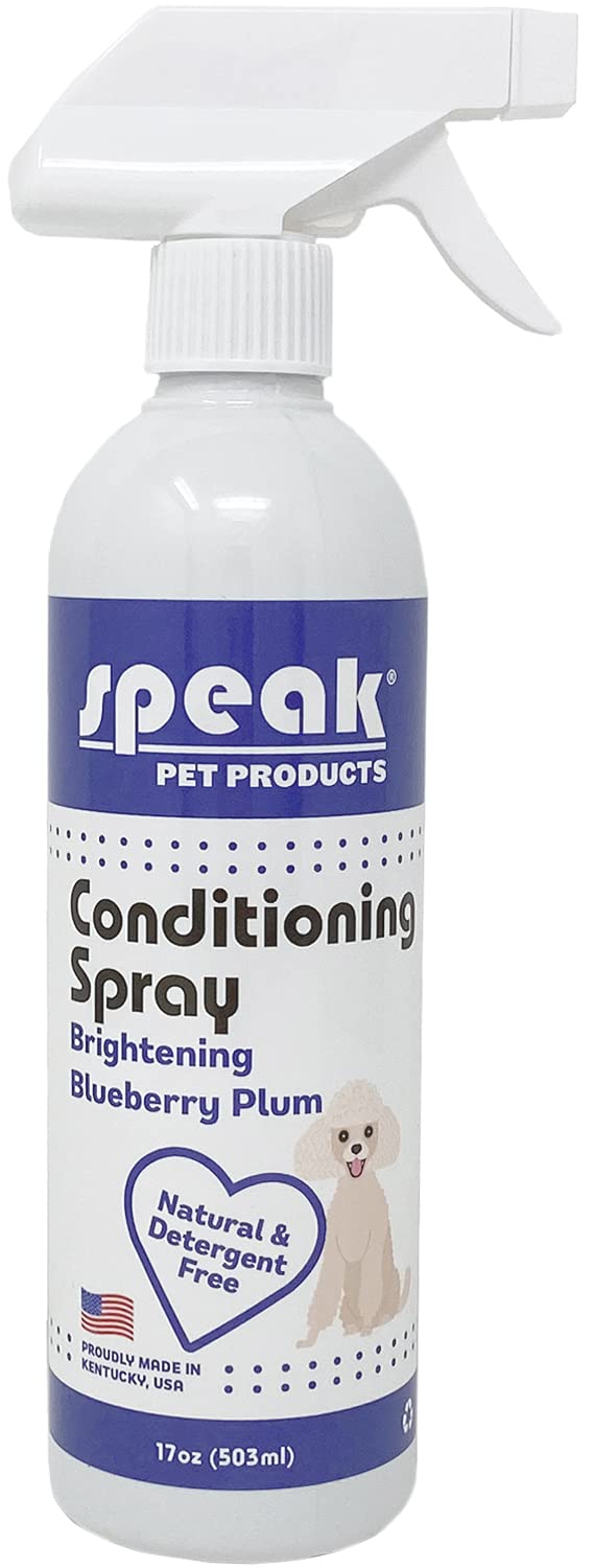 Speak Pet Products Natural Brightening Blueberry Plum Dog Leave-in Conditioning Spray, 17oz - BeesActive Australia