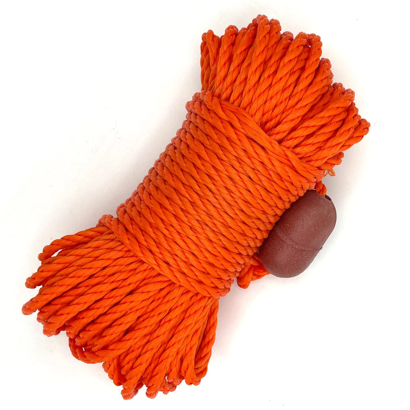 AirFly Poly Line Rope and Buoy Float for Crab Trap, Lobster Trap, Prawn Trap, 100 Feet, 1/4 Inch, Orange - BeesActive Australia