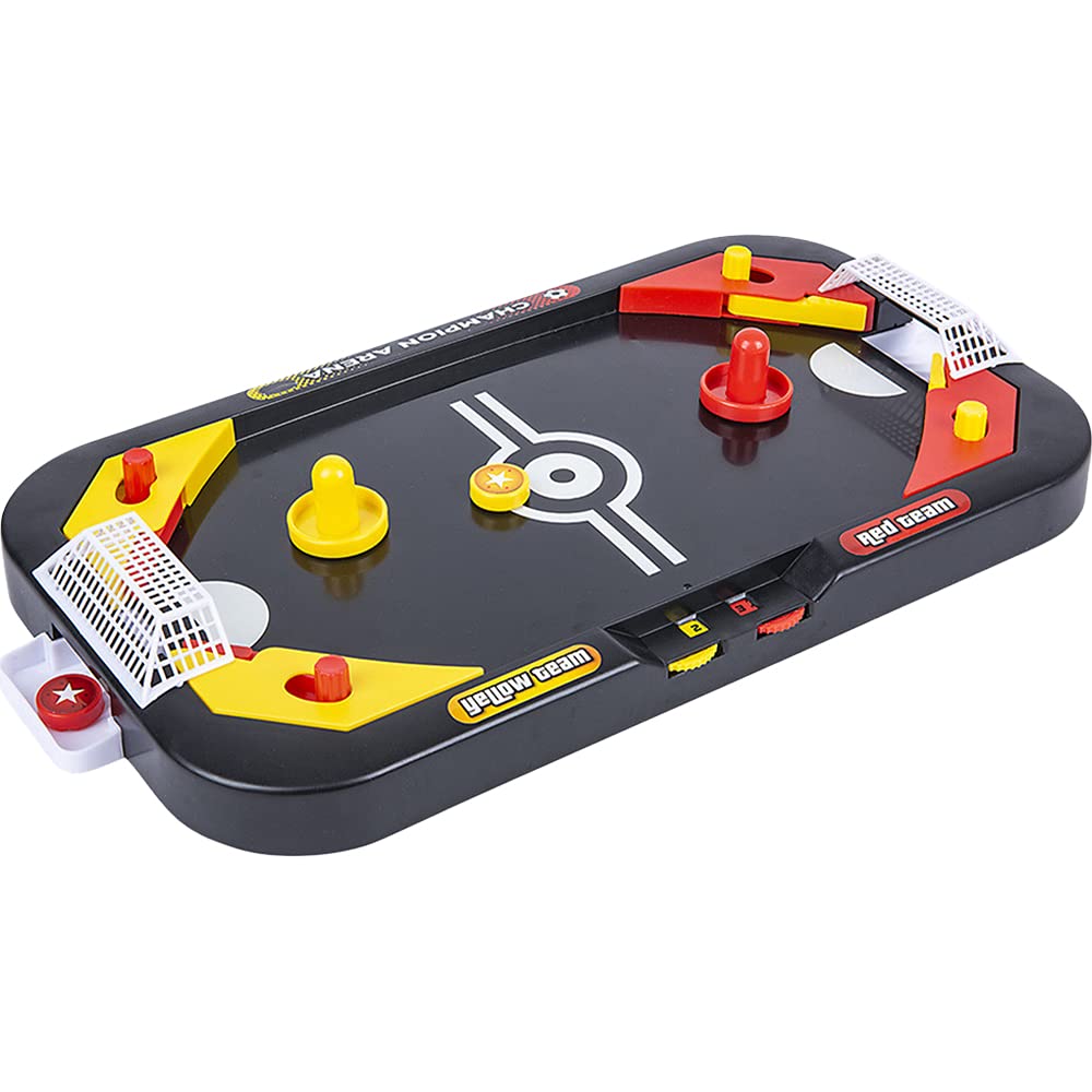 Gamie 2 in 1 Sports Tabletop Game for Kids, Soccer and Hockey Table Game for Indoor Fun, Includes Pucks, Balls, and Strikers, Fits on Table or Floor for Hours of Action-Packed Play - BeesActive Australia