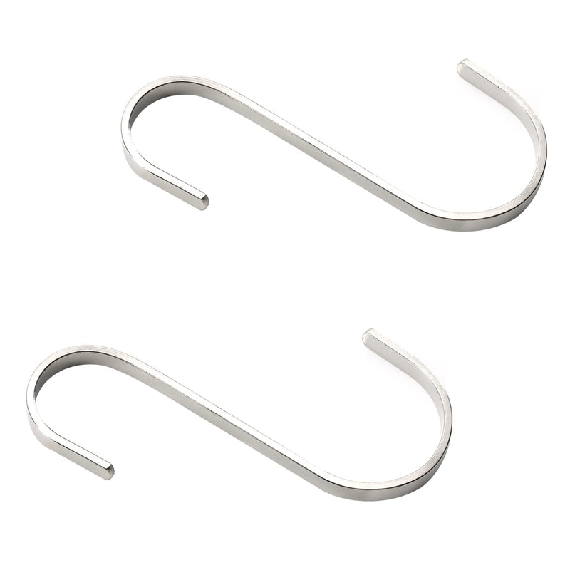 Juvielich Wall Mounted S Shaped Hook Hangers for Towel Bag Key Kitchen Utensils, Large Silver Colored without Fixed End, 20 Pcs - BeesActive Australia