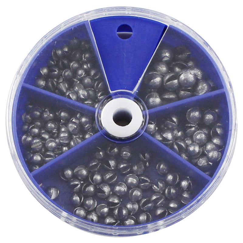 Split Shot Fishing Weights Sinkers 205Pcs 5 Sizes Weights 0.2/0.3/0.4/0.6/0.8g Round Fishing Line Sinker Removable Egg Lead Assortment - BeesActive Australia