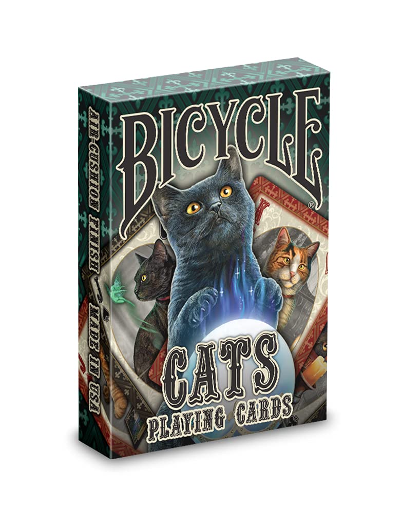 Bicycle Cats Playing Cards Designed by Lisa Parker, Black - BeesActive Australia