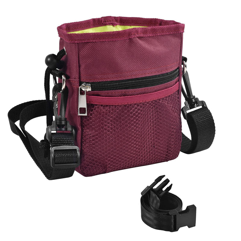 AOKLANT Dog Treat Pouch,Dog Training Pouch Bag with Waist Shoulder Strap,3 Ways to Wear,Easily Carries Pet Toys,Kibble, Treats,Personal Effects Red - BeesActive Australia