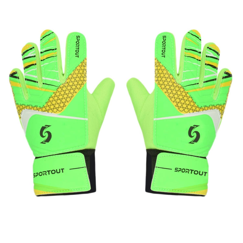 Sportout Kids Goalkeeper Gloves, Soccer Gloves with Double Wrist Protection and Non-Slip Wear Resistant Latex Material to Give Protection to Prevent Injuries Green 8 - BeesActive Australia