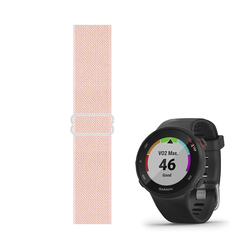 C2D JOY Stretchy Loop Nylon Strap Compatible with Garmin forerunner 45/45S Bands Replacement Accessory Adjustable Elastic One Size (Fits 5.1"-8.3" wrists) Pink - BeesActive Australia