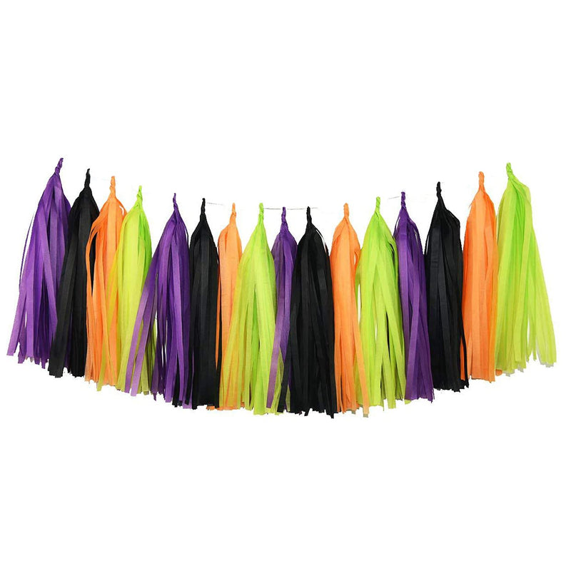 LINGAIXINYUE 20Pcs Tassel Garland Tissue Paper Tassel Banner Decoration for Halloween, Wedding, Baby Shower,Birthday, Table Decorations, Props Photography, Group Activities and Games - BeesActive Australia