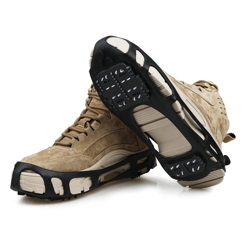 JOGFFDE Ice Cleats for Shoes and Boots - Snow Walk Traction Cleats Crampons 24 Spikes Anti Slip Crampons for Women Men Walking on Snow and Ice Small(3.5-5/Men 5.5-7/Women) - BeesActive Australia
