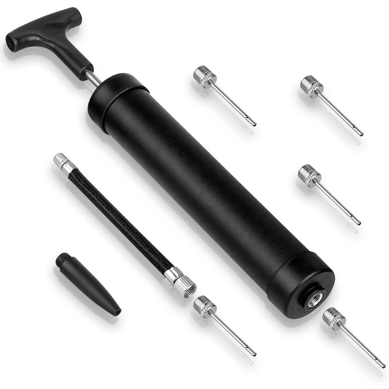 Portable Ball Pump Kit, Balloon Pump, Basketball Pump Air Pump with 5 Needles,1 Nozzle & Extension Hose for Soccer Football Volleyball Water Polo Rugby Exercise Sports Ball Swim Inflatables - BeesActive Australia