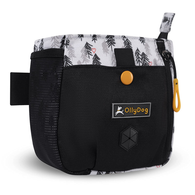 OllyDog Backcountry Day Bag, Fanny Pack, Dog Treat Pouch, Hands-Free for Training, Hip Pack with Built-in Poop Bag Dispenser, Removable Waist Belt Clip, Travel Dog Treat Container Tree Hugger - Night - BeesActive Australia